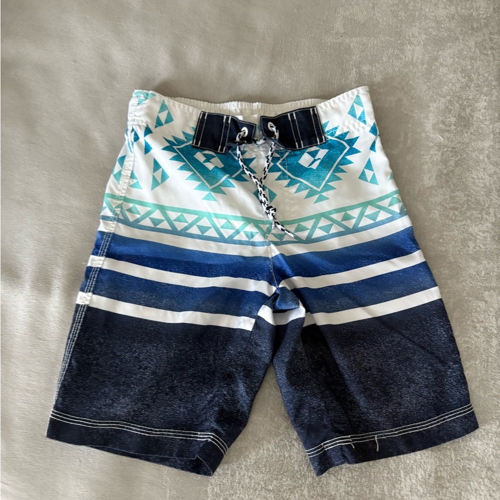 Kids’ Blue and White Patterned Shorts